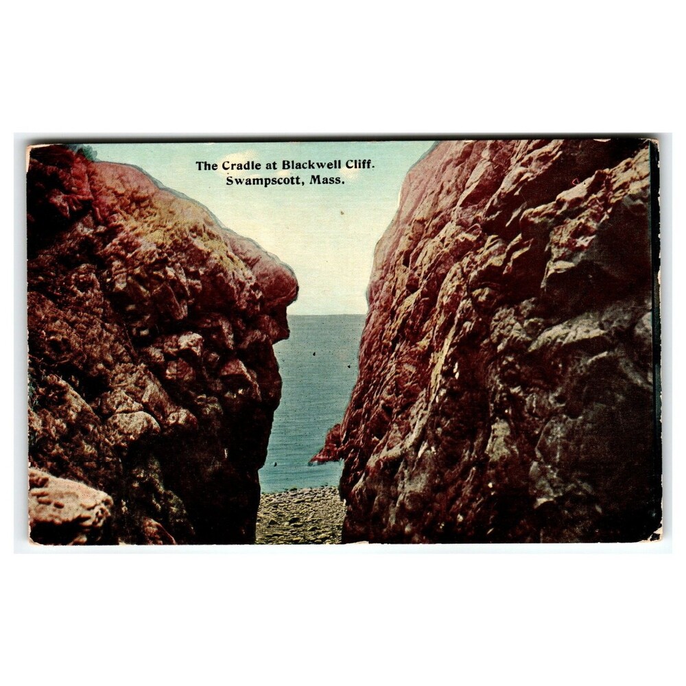 The Cradle at Blackwell Cliff Swampscott Mass. Vintage Postcard